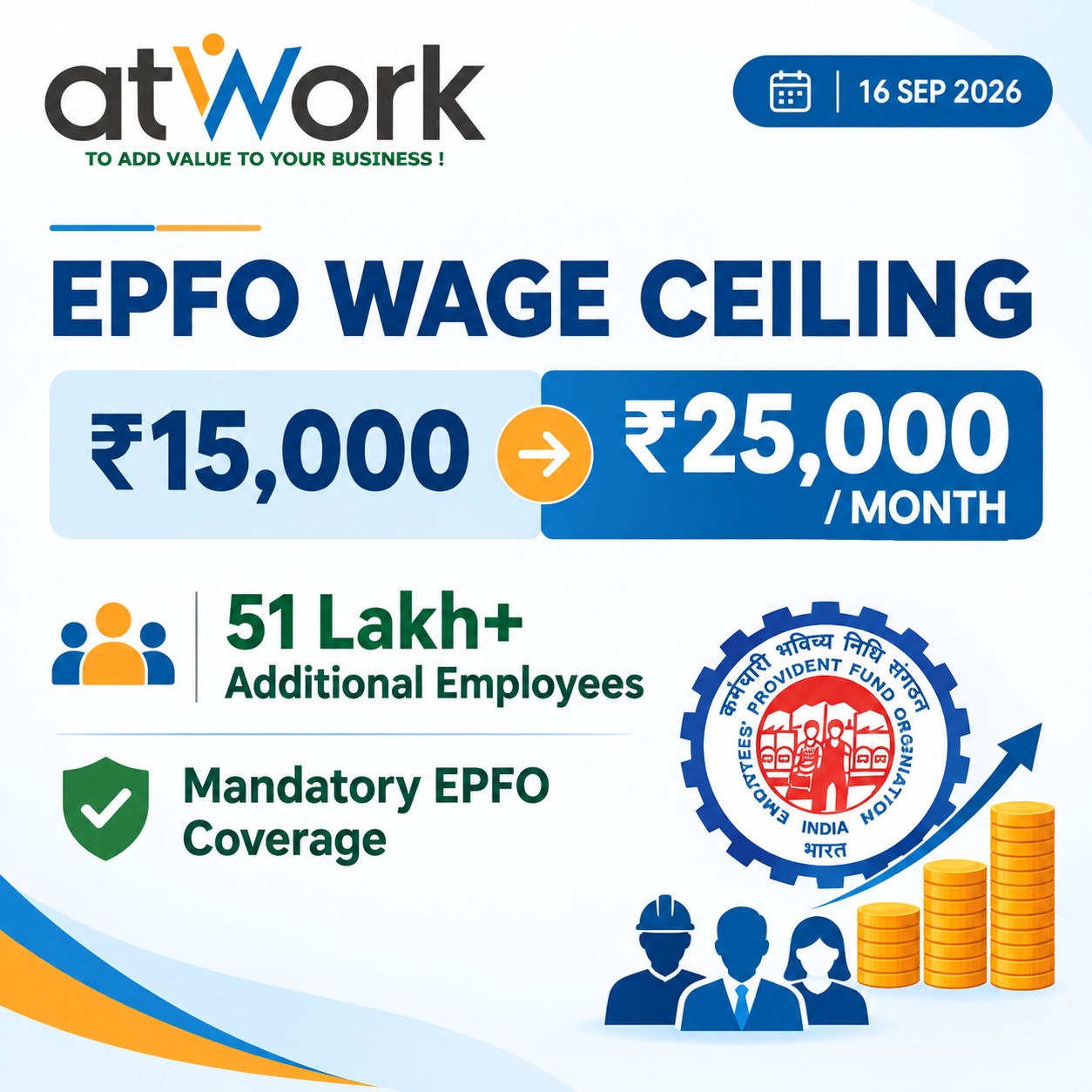 Cabinet Approves EPFO Wage Ceiling Hike: ₹15,000 to ₹25,000 a Month