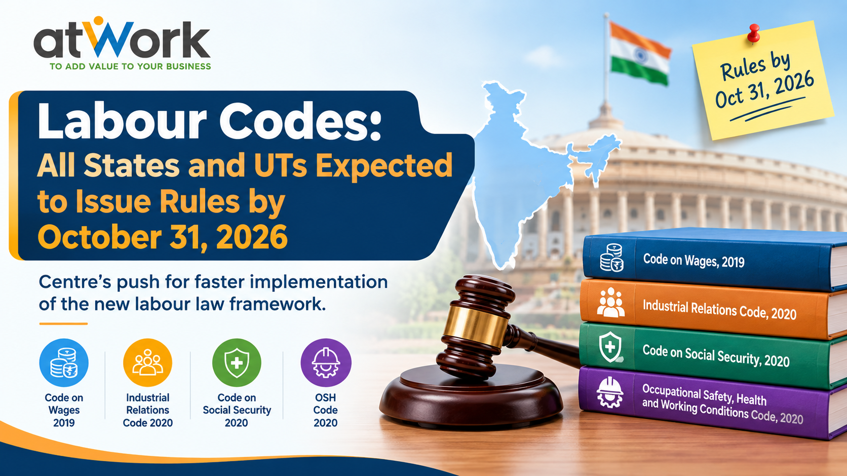 Labour Codes: States & UTs Expected to Issue Rules by October 31, 2026