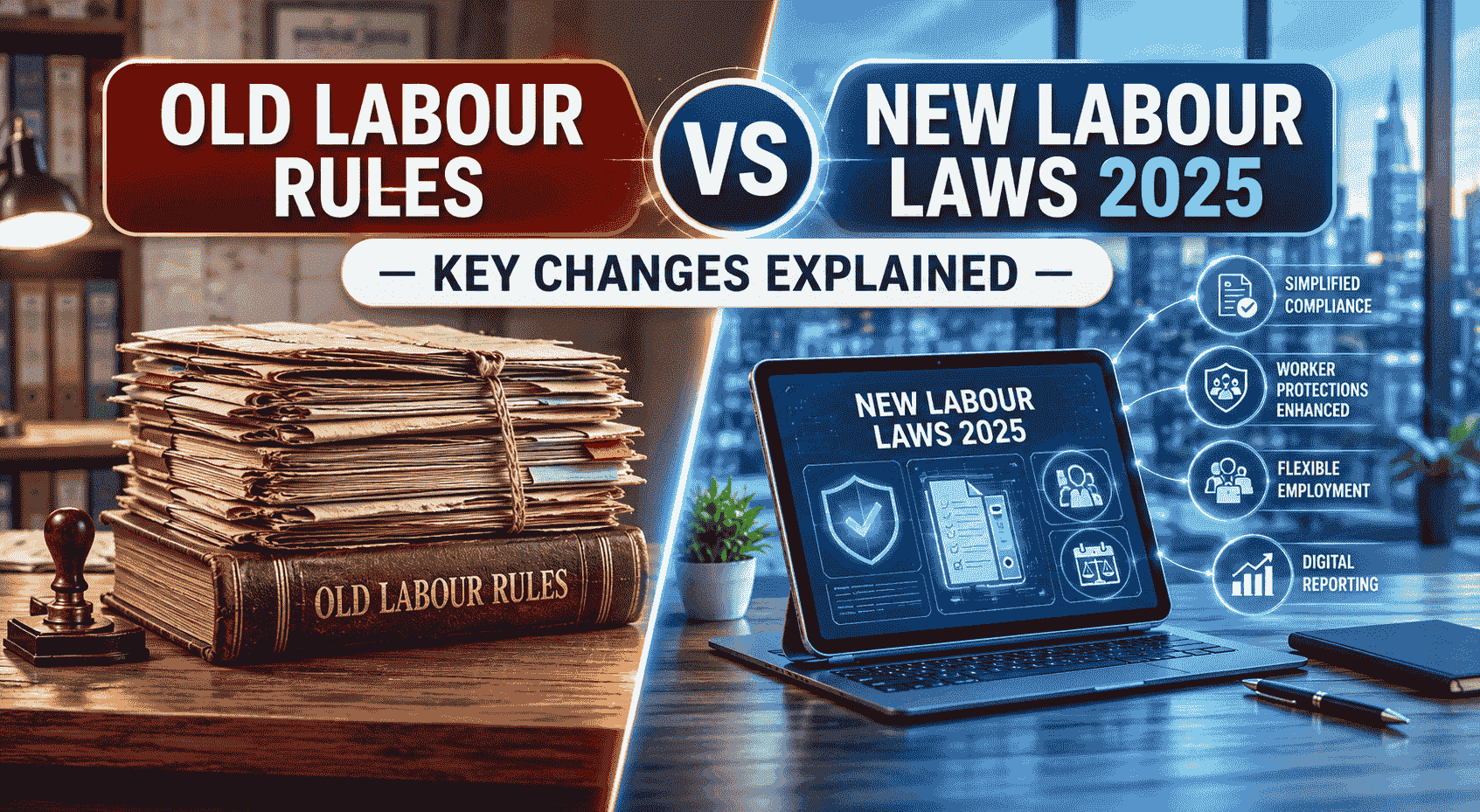 Old Labour Rules vs New Labour Laws 2025 — Key Changes Explained